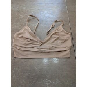 Abercrombie Fitch Seamless Comfort Wireless Bralette Nude Tan Size L